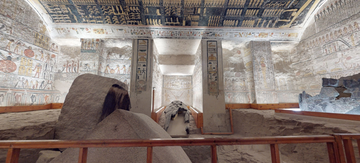 エジプトのラメセス6世の墓の3Dバーチャルツアー