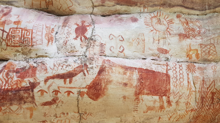 アマゾンで発見された古代壁画