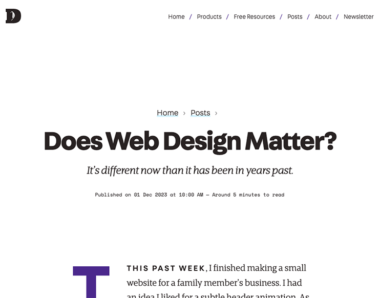 Does Web Design Matter ?